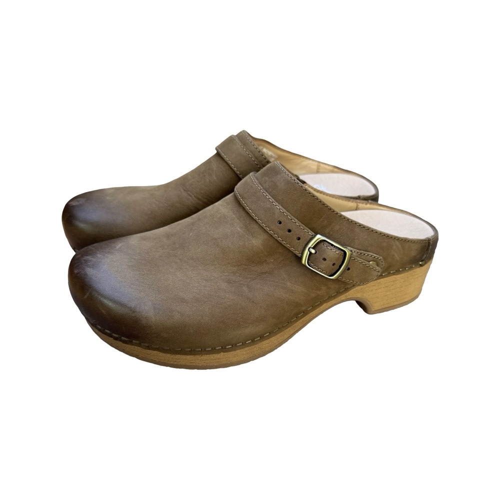 Dansko Berry Backless Women's Clog in Mushroom Burnished Nubuck Mule 37 - Picture 5 of 8